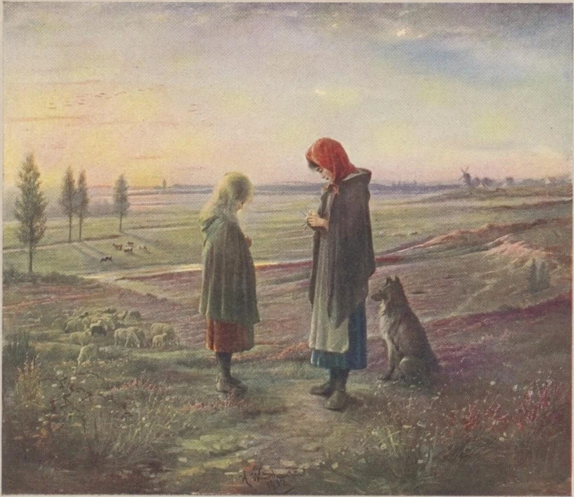 1857-Heinrich Windhausen - L'Angelus sulla brughiera di Melicker